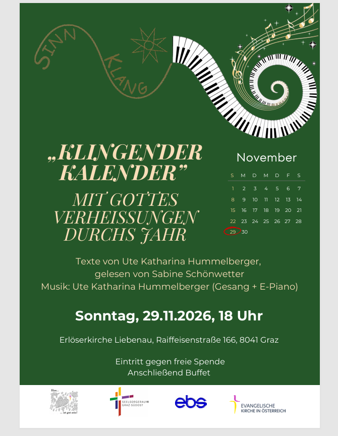 Veranstaltungsplakat: Klingender Kalender