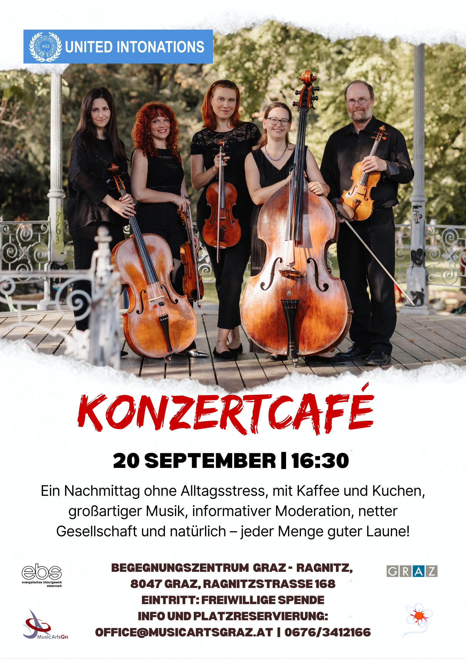 Veranstaltungsplakat: Das Konzertcafé im September 2026