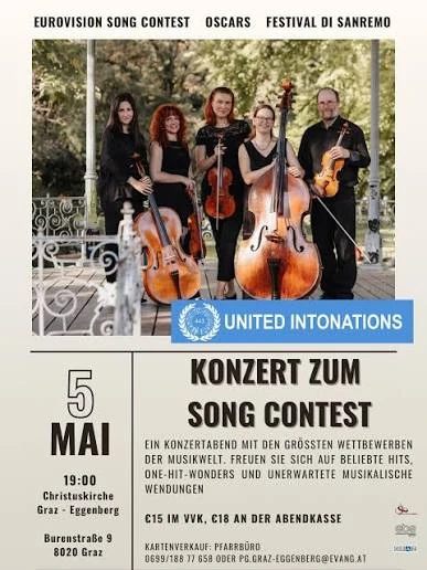 Veranstaltungsplakat: Konzert zum Song Contest